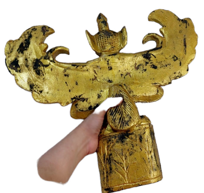 ครุฑไม้สัก ทำสี สูง 38cm