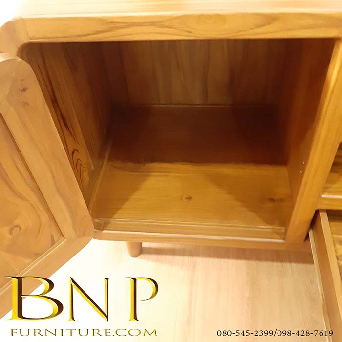 ไซด์บอร์ดวางทีวีไม้สัก รุ่น ฟรีเซีย