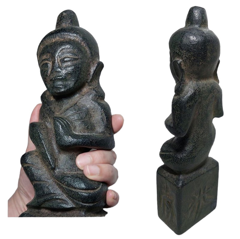 รูปปั้นหินแกะ พระหิน เทวรูปหิน สูง27cm (หินแม่เหล็กดูดติด)