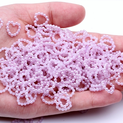 SKU-00917 มุกร้อยหัวใจโทนสีเดียว (25 อัน)