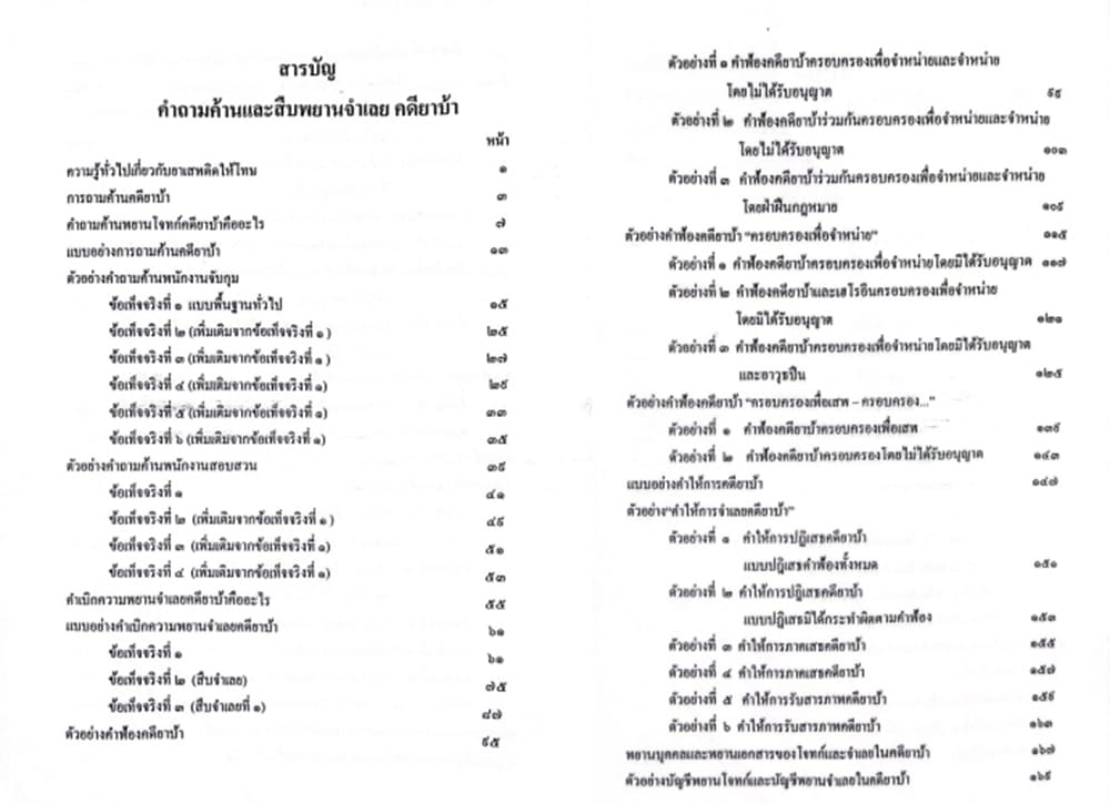 (แถมปกใส) คำถามค้าน และสืบพยานจำเลย คดียาบ้า พิมพ์ครั้งที่ 8 เกรียงศักดิ์ พินทุสรศรี TBK0831 sheetandbook ALX