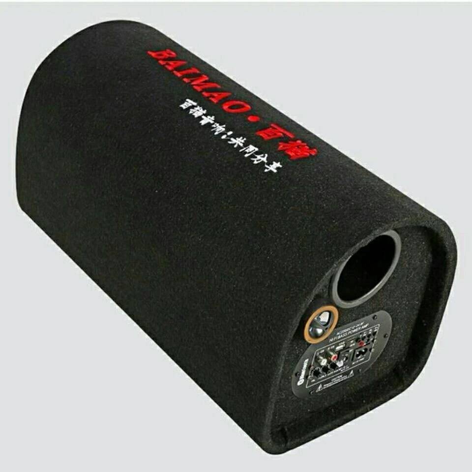BAIMAO 6 5นิ้ว12V 220V รถเสียง Hifi แบบพกพา200W Bluetooth ซับวูฟเฟอร์