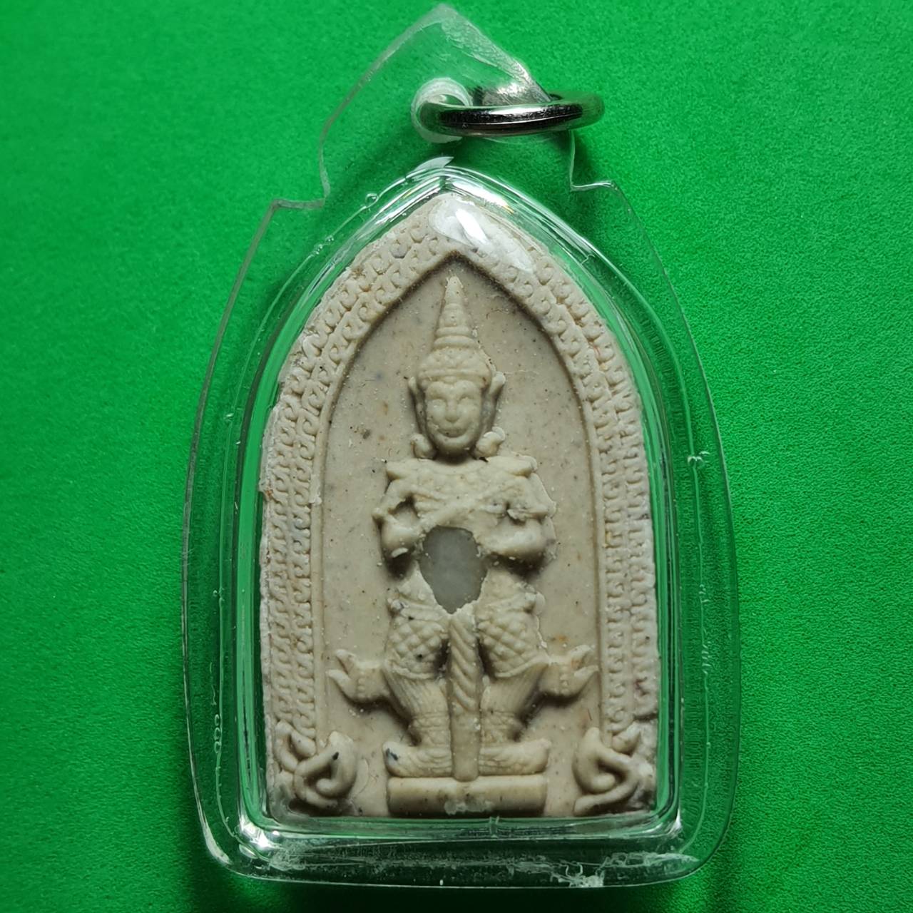 พระเครื่อง ท้าวเวสสุวรรณ เลี่ยมกรอบ รุ่น แก้ปีชง รวยไม่จบ จนไม่เป็น ภัยไม่มี สีขาว ท้าวเวสสุวัณ จี้ท้าวเวสสุวรรณ ท้าวเวสสุวรรณ