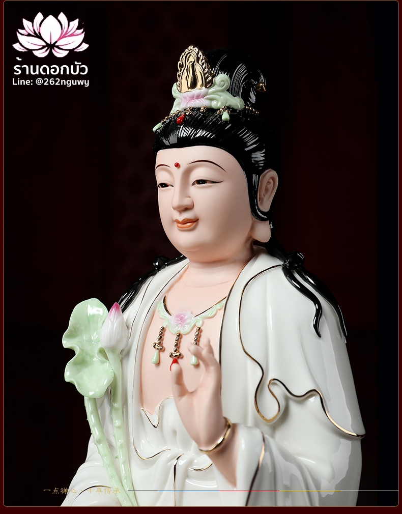 พระพุทธเจ้า (พระยูไล) พระโพธิสัตว์กวนอิม (กวนอิมผ่อสัก) พระมหาสถามปราปต์โพธิสัตว์ (ไต่ซีจี่ผ่อสัก) ขนาด 16 นิ้ว