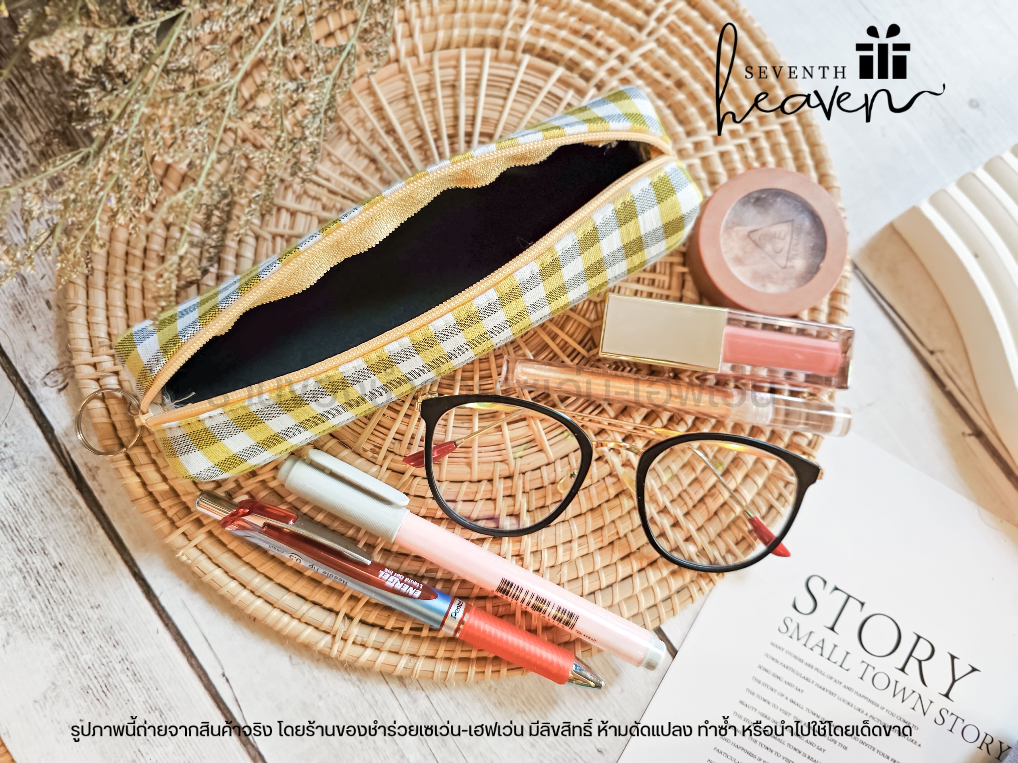 ของชำร่วยงานศพ กระเป๋าผ้าขาวม้าแท้ บุฟองน้ำแข็งอยู่ทรง