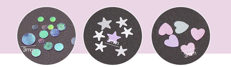 SKU-00027 กลิตเตอร์สีฟ้า (ดาว+หัวใจ+กลม)