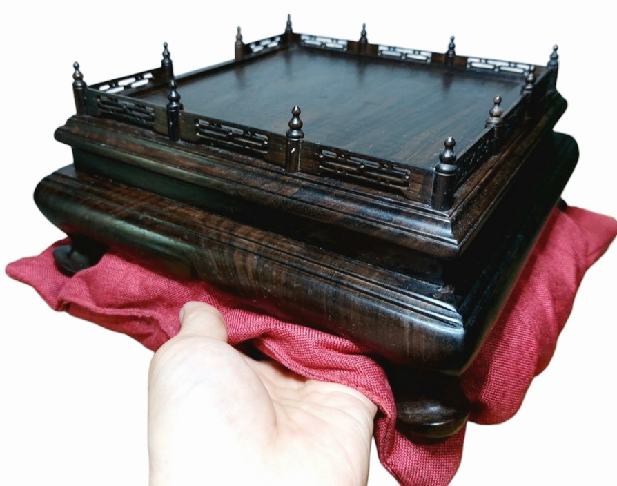 กี๋ ตั่งหรือฐานไม้หน้าท๊อป15cmx15cm -B512-D💥ตัวมีตำหนิ💥