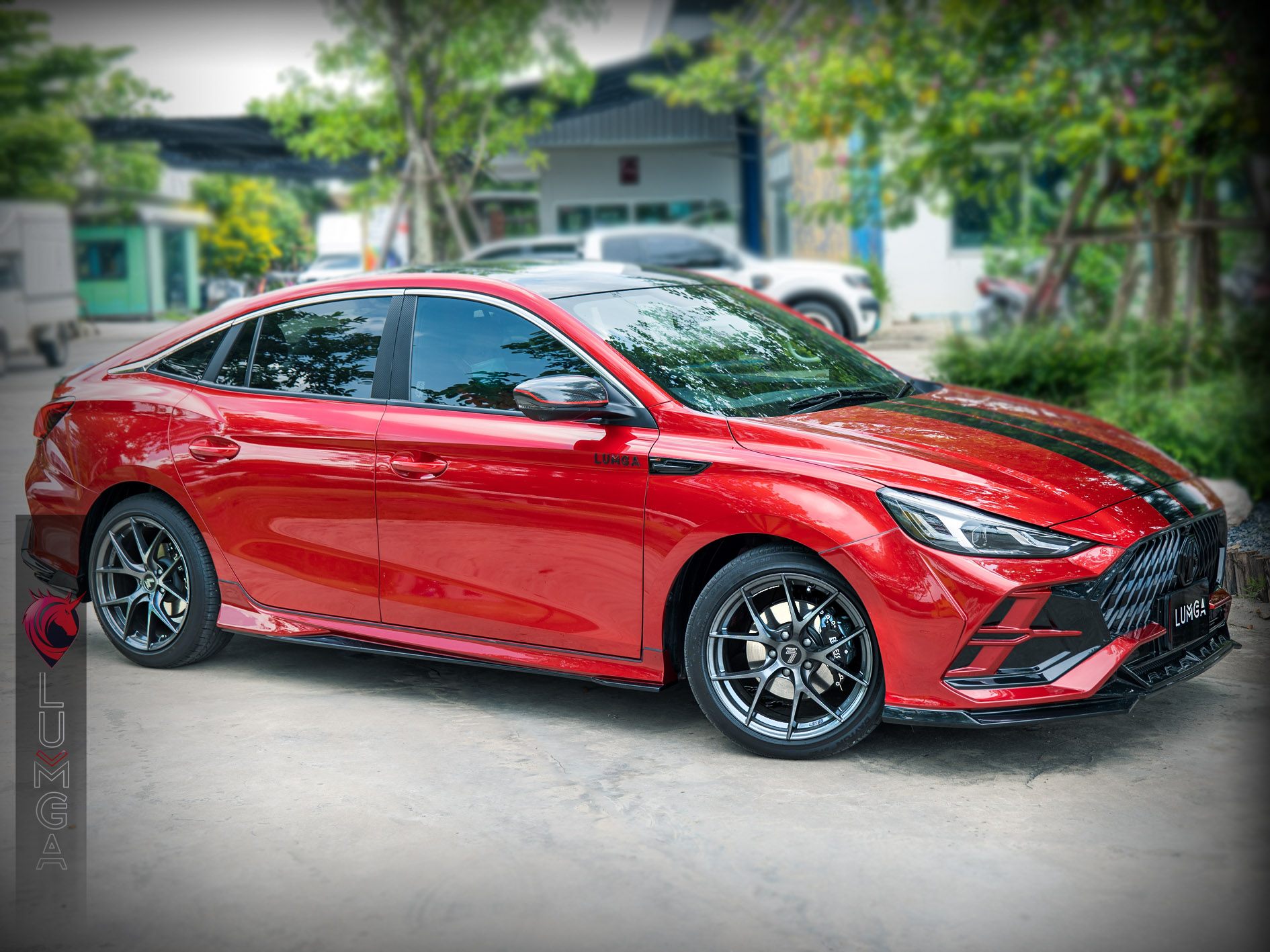 ชุดแต่งสเกิร์ตรอบคัน MG5 2022 Lumga bodykits (ลัมกา)