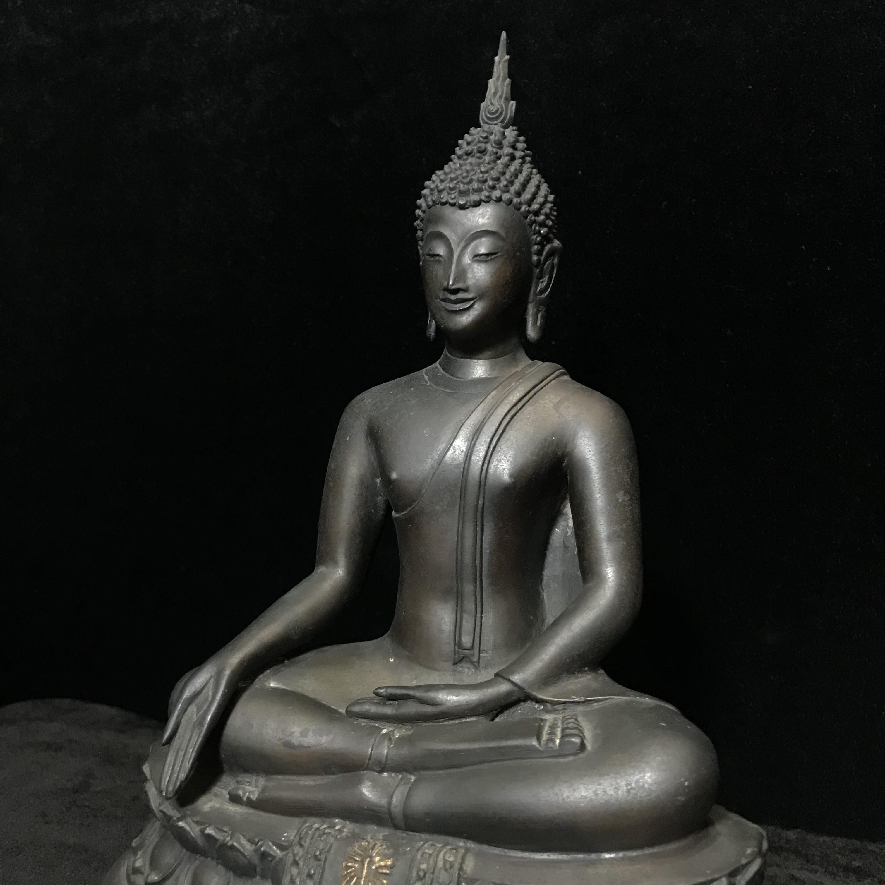 พระพุทธรูปบูชา ภปร. วัดบวรนิเวศวิหาร ปี2508 บล็อกดินไทย หน้าตัก5นิ้ว(ที่สุดของพระบูชา ภปร วัดบวร)