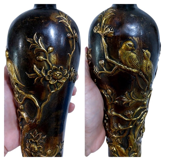 แจกันจีนลายนกคู่