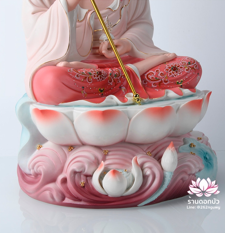 พระพุทธเจ้า (พระยูไล) พระโพธิสัตว์กวนอิม (กวนอิมผ่อสัก) พระกษิติครรภโพธิสัตว์ (ตี่จั่งอ๊วงผ่อสัก) และพระศรีอริยเมตไตรย (หมีเล่อฝอ) ขนาด 12/16/19 นิ้ว