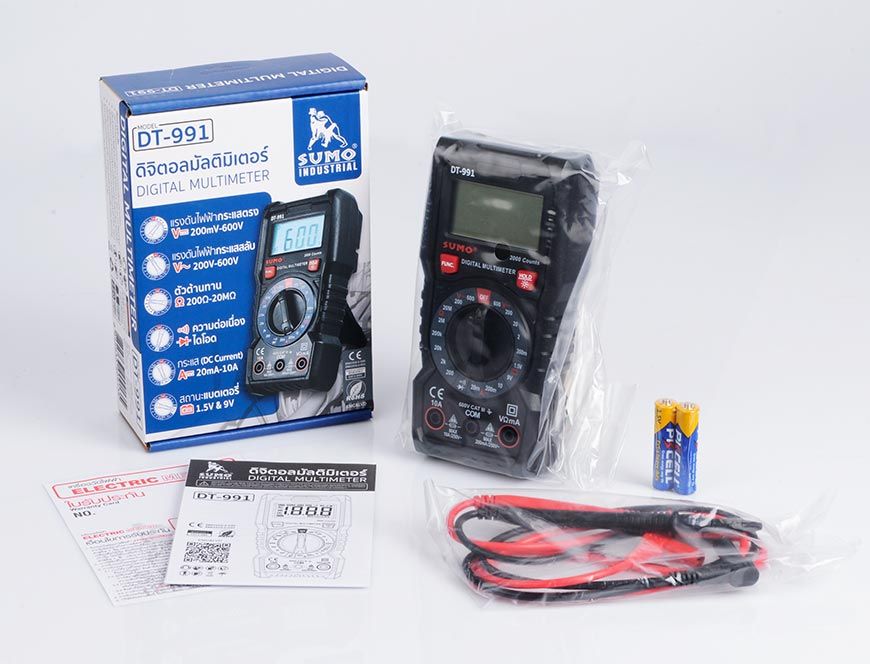 SUMO รุ่น DT-991 ดิจิตอลมัลติมิเตอร์ Digital multimeter มิเตอร์ มัลติมิเตอร์ ดิจิตอล