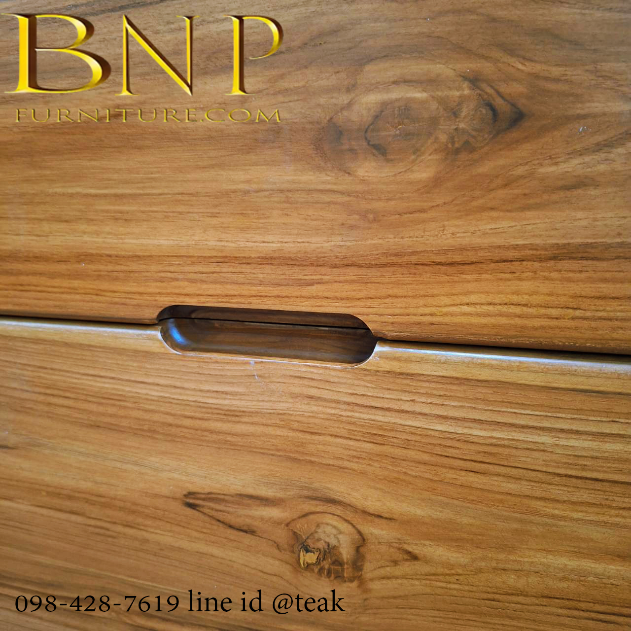 ไซด์บอร์วางทีวีไม้สักแท้ รุ่นเดอะเบส ยาว 2.4 เมตร