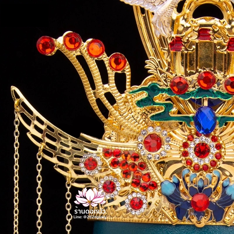 หมวกเทพเจ้าฝ่ายหญิง หมวกเทพนารี หมวกเทวนารี หมวกพระโพธิสัตว์กวนอิม หมวกพระจีน หมวกกิมซิ้น