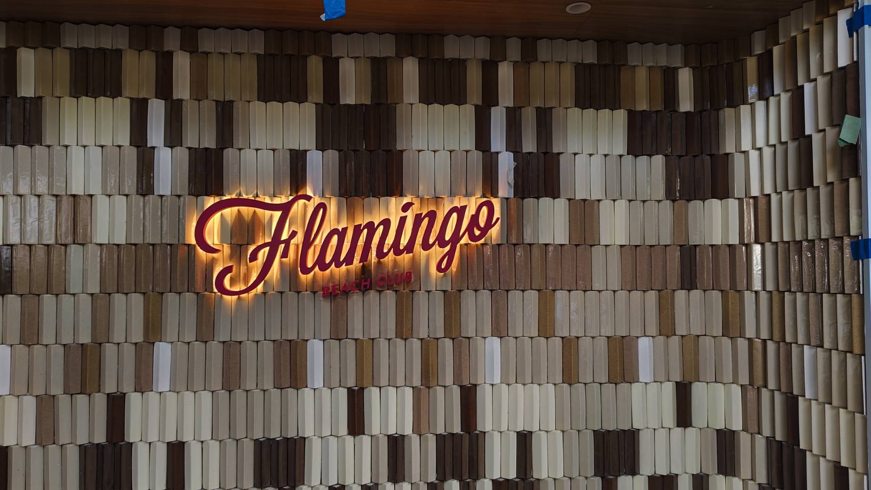 '' ป้าย Flamingo Beach Club '' 🔥