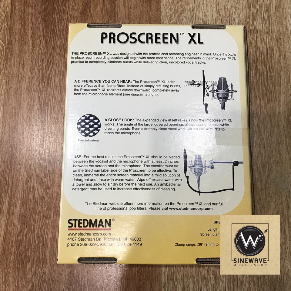 Pop Filter ยี่ห้อ Stedman รุ่น Profliter XL (Made in USA)