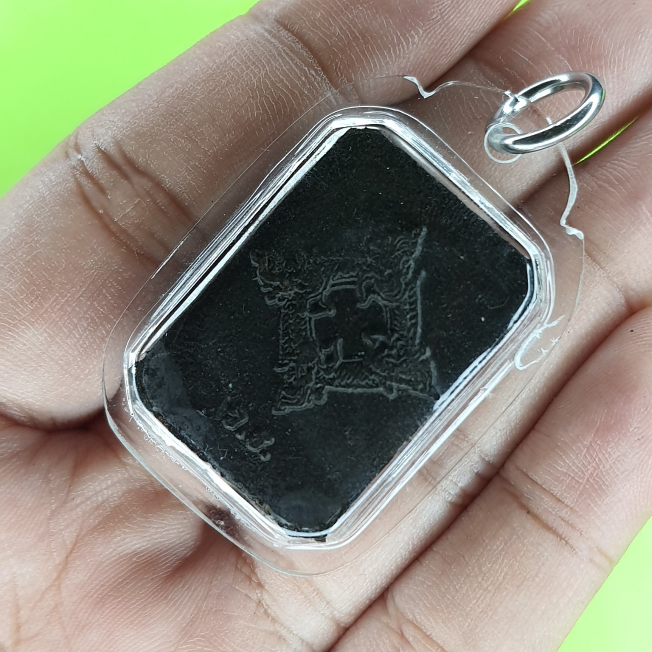 พระเครื่อง พระปางสมาธิ ทรงนาคราช สีดำทำเก่า เลี่ยมกรอบ รุ่น อำนาจ เมตตา แคล้วคลาด ไม่จน พระแท้ พระปางสมาธิแท้ จี้พระปางสมาธิ