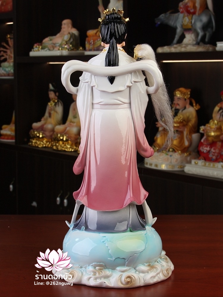 ตี่บ้อเนี่ยเนี้ย ตี่บ้อเหนียวเหนียว พระแม่ธรณีจีน ปางประทับยืน งานกระเบื้อง ขนาด 12/16/19/26 นิ้ว