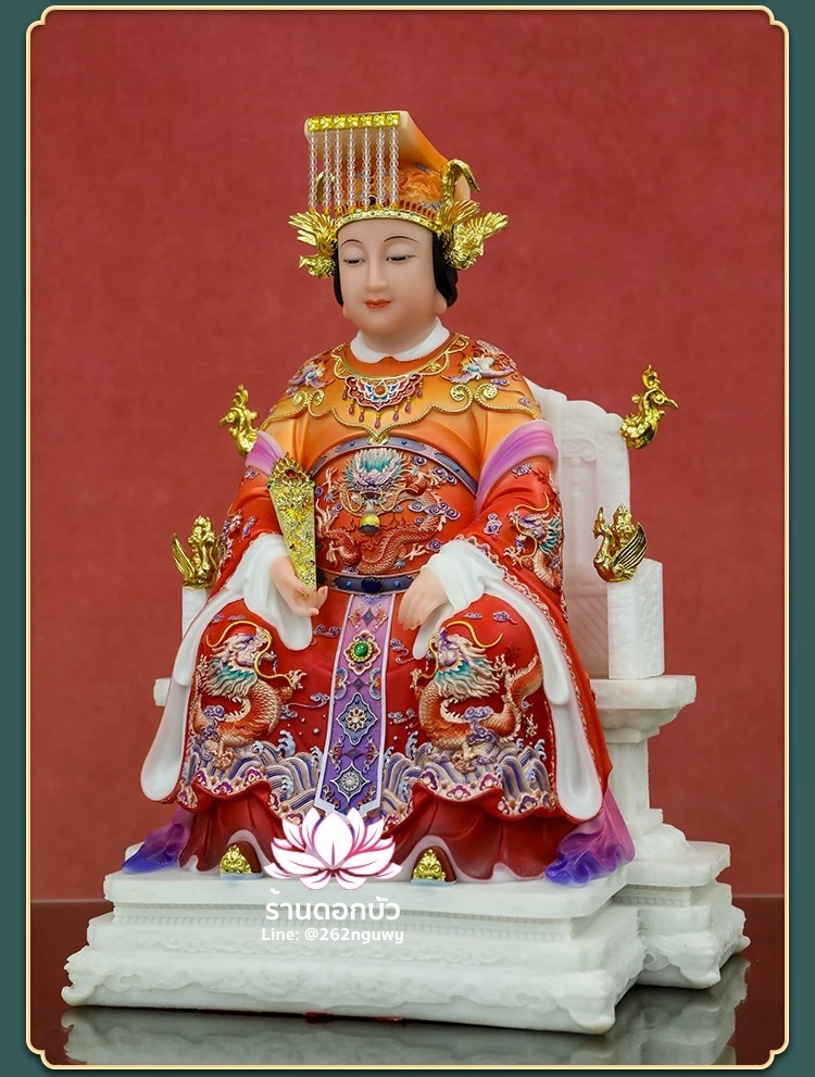 หม่าโจ้ว ม่าจ้อโป๋ เทียนส่งเซ่งโบ้ เทียนโหวเซี่ยบ้อ งานหินอ่อนคุณภาพสูง ขนาด 12/16/19 นิ้ว