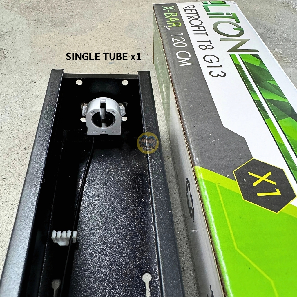 LITON โคมเปล่า T8 ขั้ว G13 รุ่น X-BAR โคมไฟสำนักงาน ไฟห้อย สีดำ โคมไฟนีออนยาวแอลอีดี โคมเปล่า T8