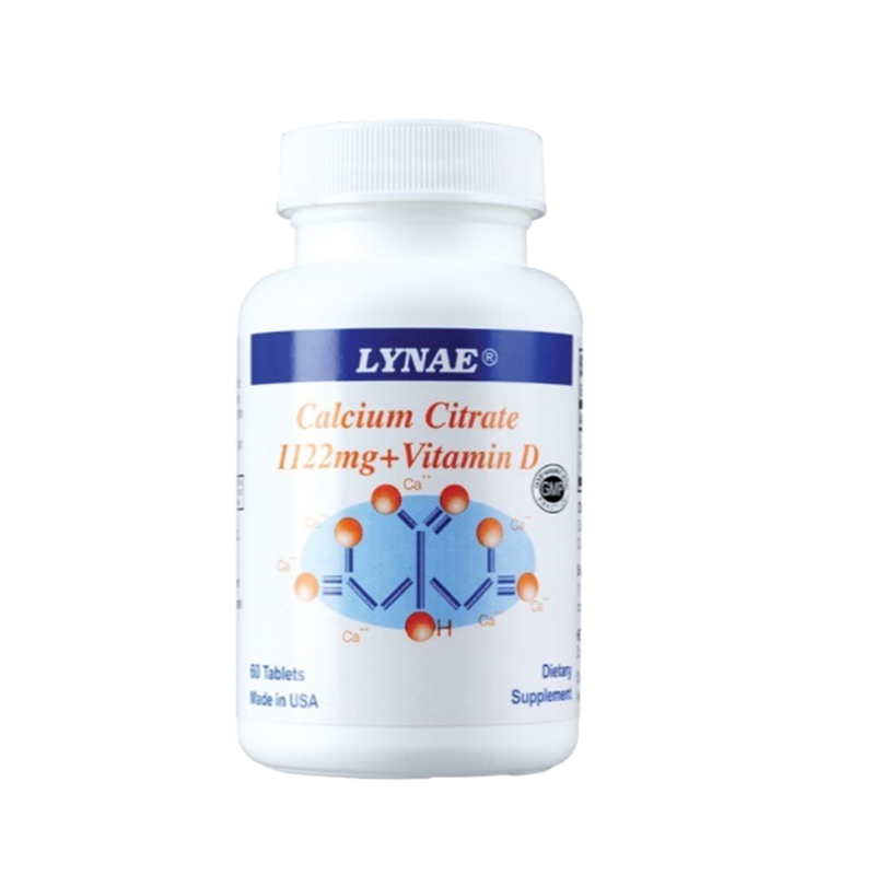 Lynae calcium citrate 1122mg+vitamin D 60 tablets