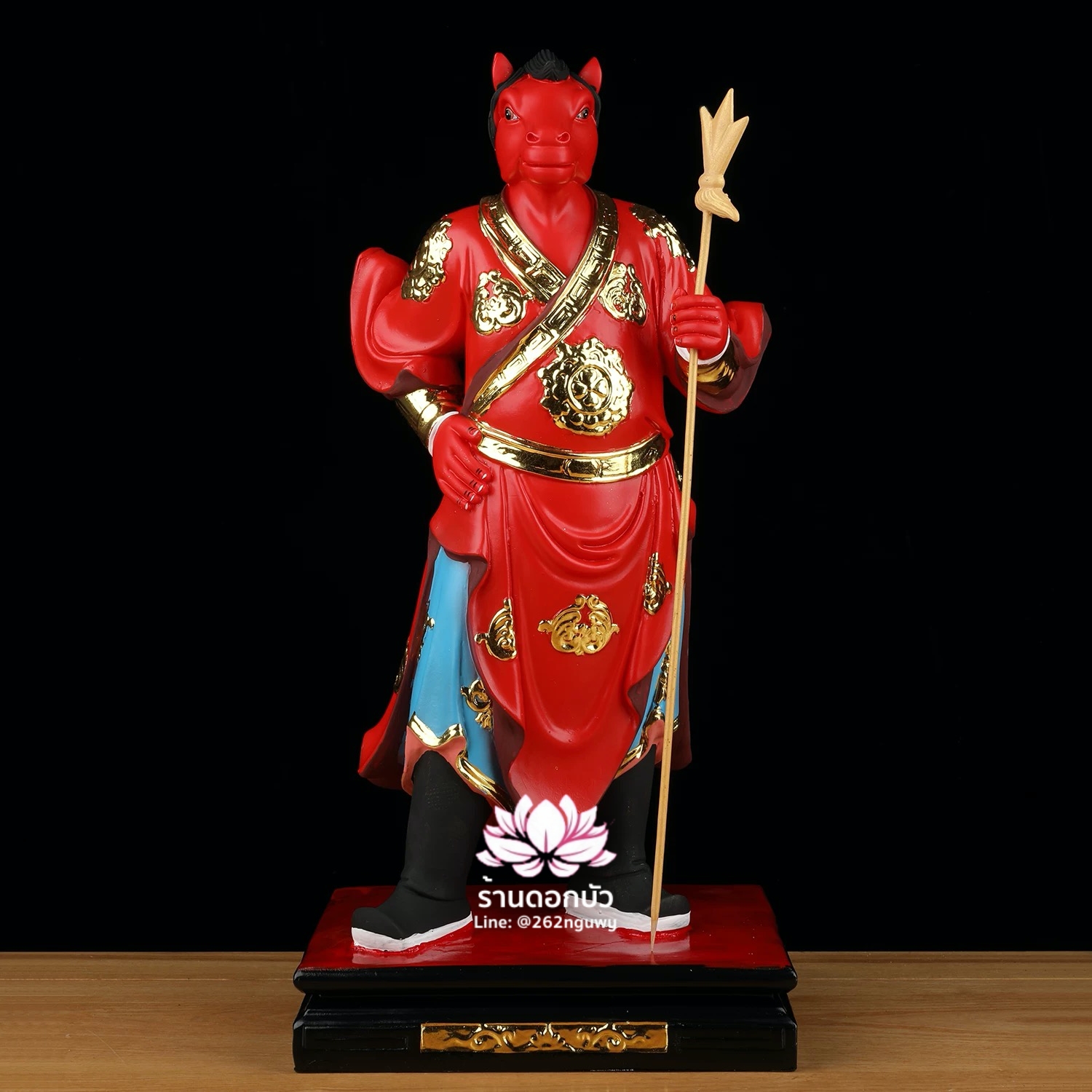 ยมบาลหัววัวหัวม้า ยมทูตหัววัวหน้าม้า งานเรซิ่น ขนาด 12/16 นิ้ว