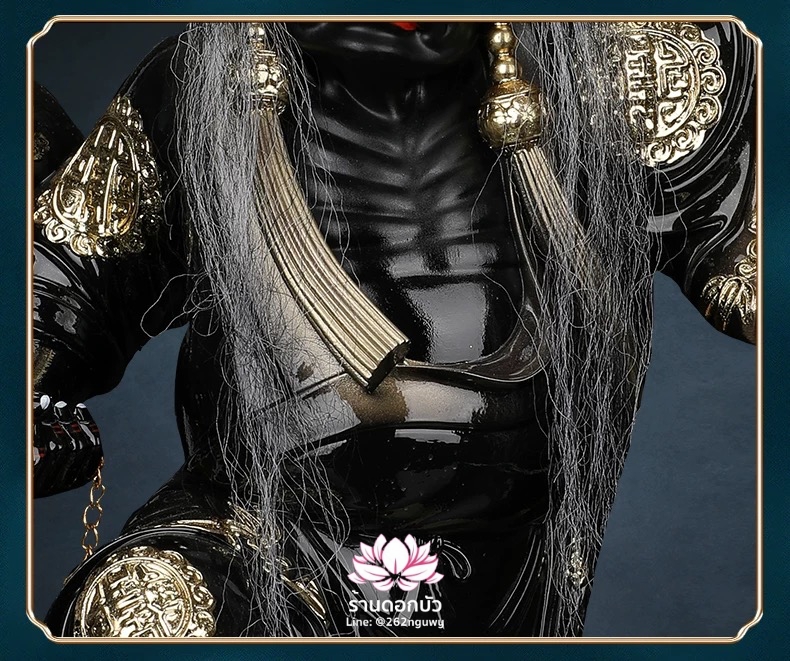 ชิดเอี๋ยโป๊ยเอี๋ย ตั่วแปะหยี่แปะ ยมฑูตขาวดำ ปางยืนเหยียบบริวาร งานเรซิ่น ขนาด 12/16/19 นิ้ว