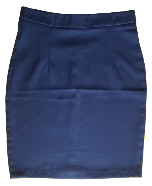 กระโปรงผ้าฮานาโกะ ทรงดินสอ สีกรม Size S M L XL