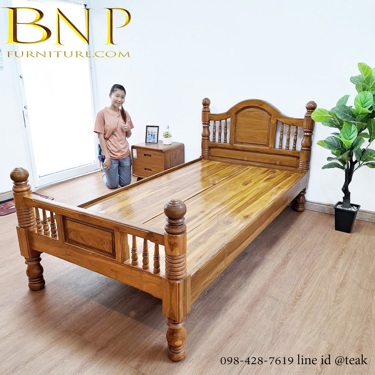 เตียงเต้าลูกกรง (classic ) 3.5 ฟุต