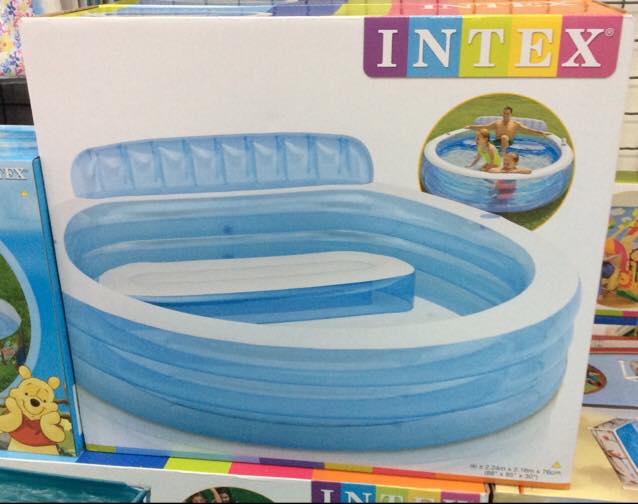 Intex Swim Center Family Lounge สระน้ำครอบครัวกลมมีที่พิง 57190 แถมสูบไฟฟ้า