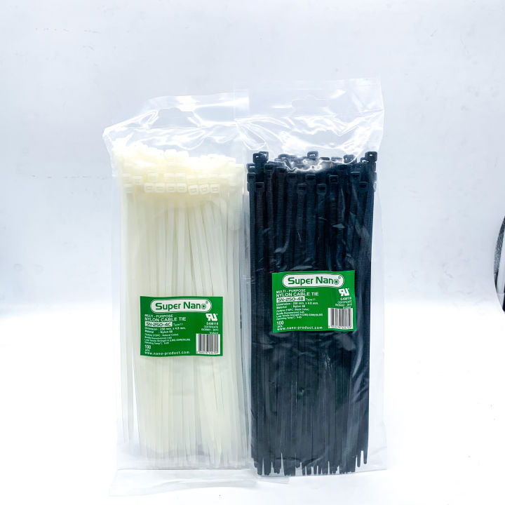 NANO เคเบิ้ลไทร์ หนวดกุ้ง 10",12",14",16" Cable tie สายรัด
