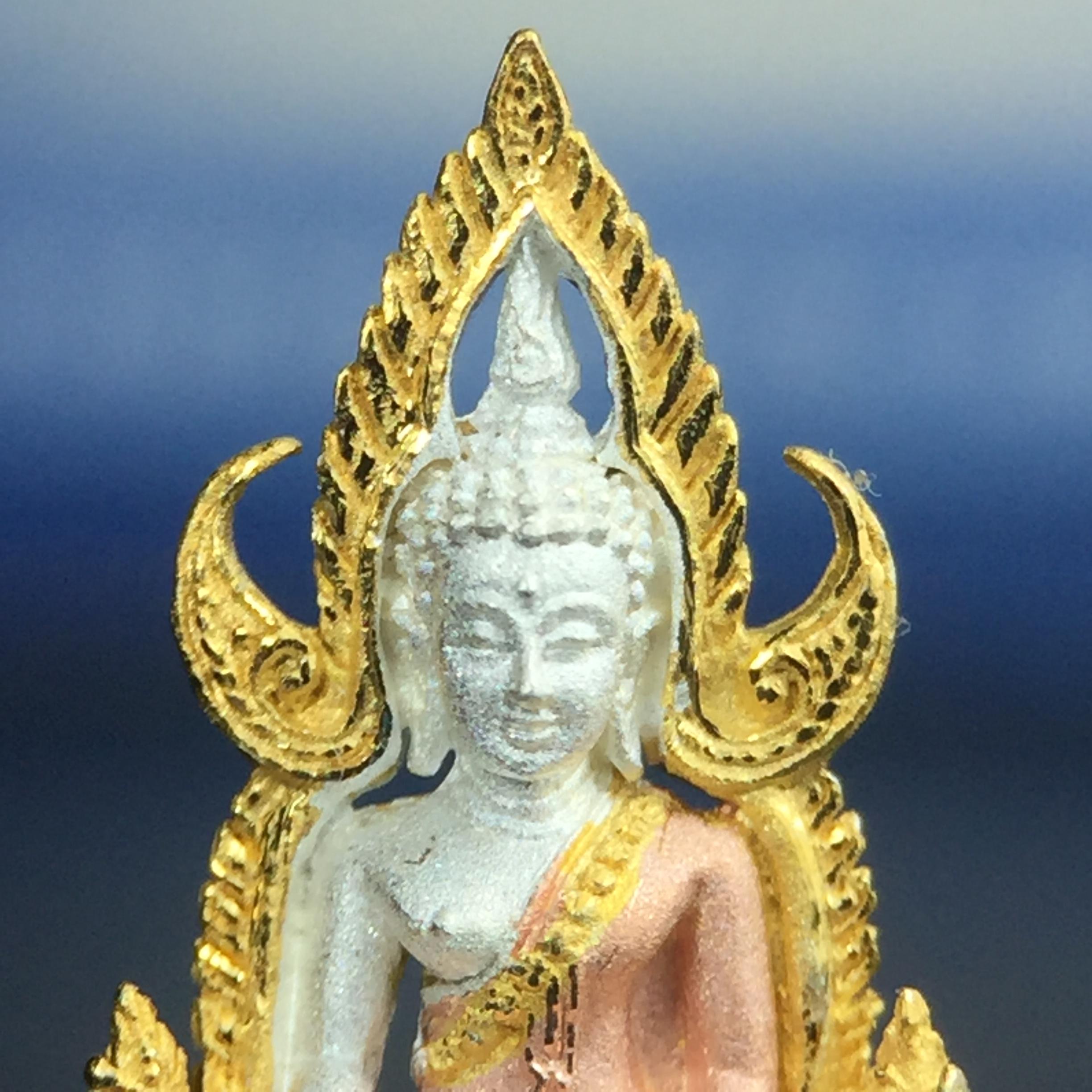 พระพุทธชินราช ภปร. โครงการ เพราะแผ่นดินนี้คือแผ่นดินเกิด เนื้อเงินชุบสามกษัตริย์ ปี2551 ขนาดหน้าตัก1/4นิ้ว (สวยงามหายาก)