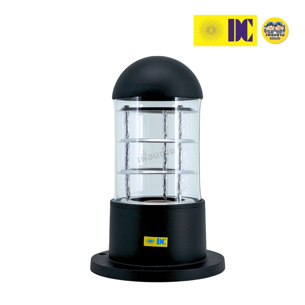 ยี่ห้อ DC รุ่น DCI-KX108 โคมไฟหัวเสา ขั้ว E27 รุ่น DCI-KX108 สีดำ โคมติดเสา ไฟภายนอก โคมไฟ กันน้ำ IP54