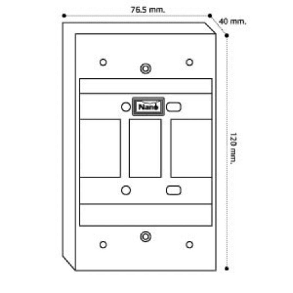 Nano กล่องลอย บ๊อกลอยขอบเหลี่ยม 2x4 รุ่นใหม่ สีขาว