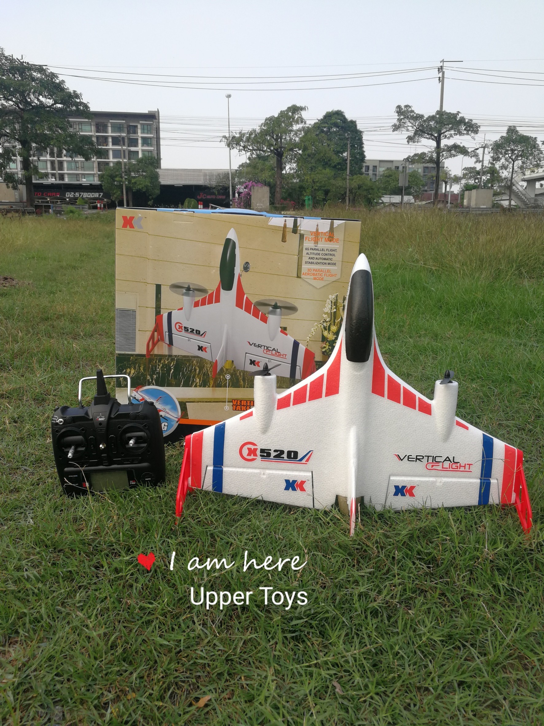 เครื่องบิน XK X520 3D/6G มอเตอร์บลัสเลสคู่ 2.4G 6CH 5G Takeoff And Landingใช้พื้นที่น้อย 100km/h