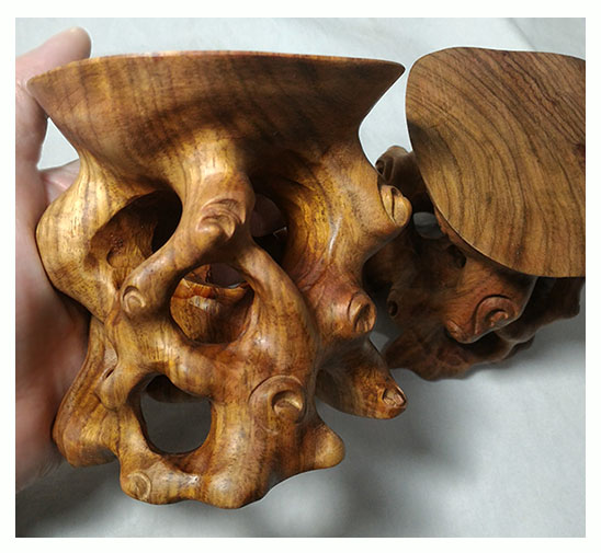 ฐานหรือกี๋ไม้สไตล์จีน ทรงรากไม้ อันละ