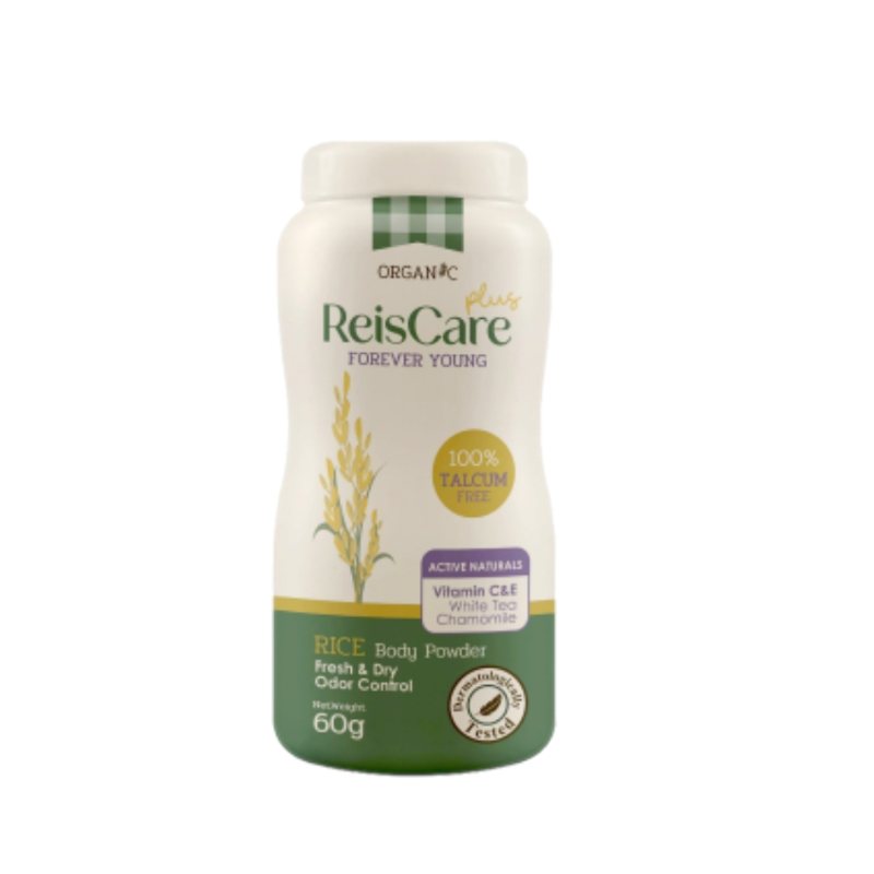 แป้งไร้ซ์แคร์ Reiscare forever young rice body powder 60g.