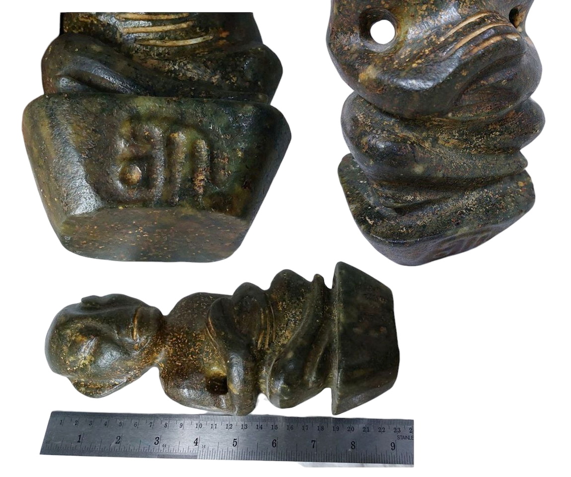 เอเลี่ยน มนุษย์ต่างดาว-รูปปั้นหิน เทวรูปหิน สูง23cm (หินแม่เหล็กดูดติด)