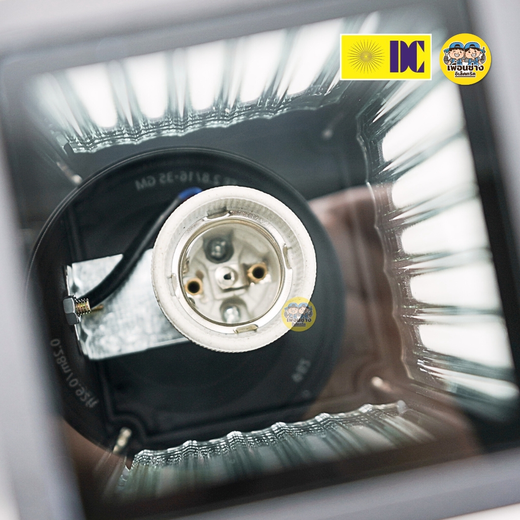 ยี่ห้อ DC รุ่น DCO-KXA11 โคมไฟติดผนัง ส่องขึ้น-ลง ใช้กับหลอดขั้ว E27 ทรงเหลี่ยม โคมไฟผนัง ไฟภายนอก กันน้ำ IP54