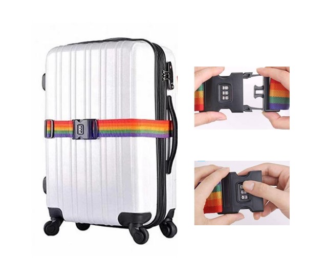 สายรัดกระเป๋าเดินทางแบบมีรหัสล็อค