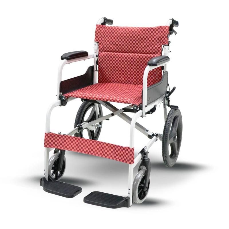 Karma Wheelchair รถเข็นผู้ป่วย รุ่น SOMA 105 SM-150.5 ( สีแดง - ล้อเล็ก )