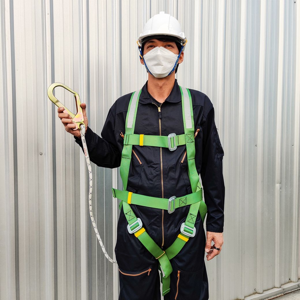 YAMADA รุ่น FH787B เข็มขัดเซฟตี้เต็มตัว พร้อมเชือกเซฟตี้เส้นเดี่ยว