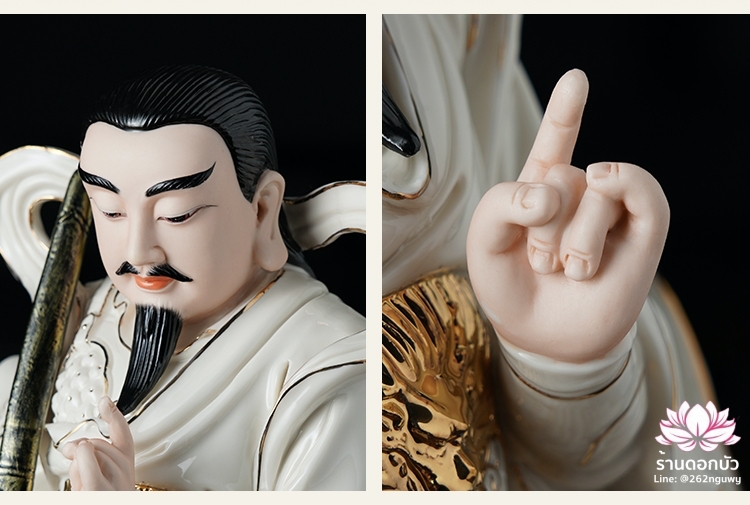 เฮี่ยนเที้ยนซ่งเต่ ตั่วเหล่าเอี๊ย หรือเจ้าพ่อเสือ ปางประทับนั่งบัลลังก์ เหยียบงู ขนาด 12/16 นิ้ว