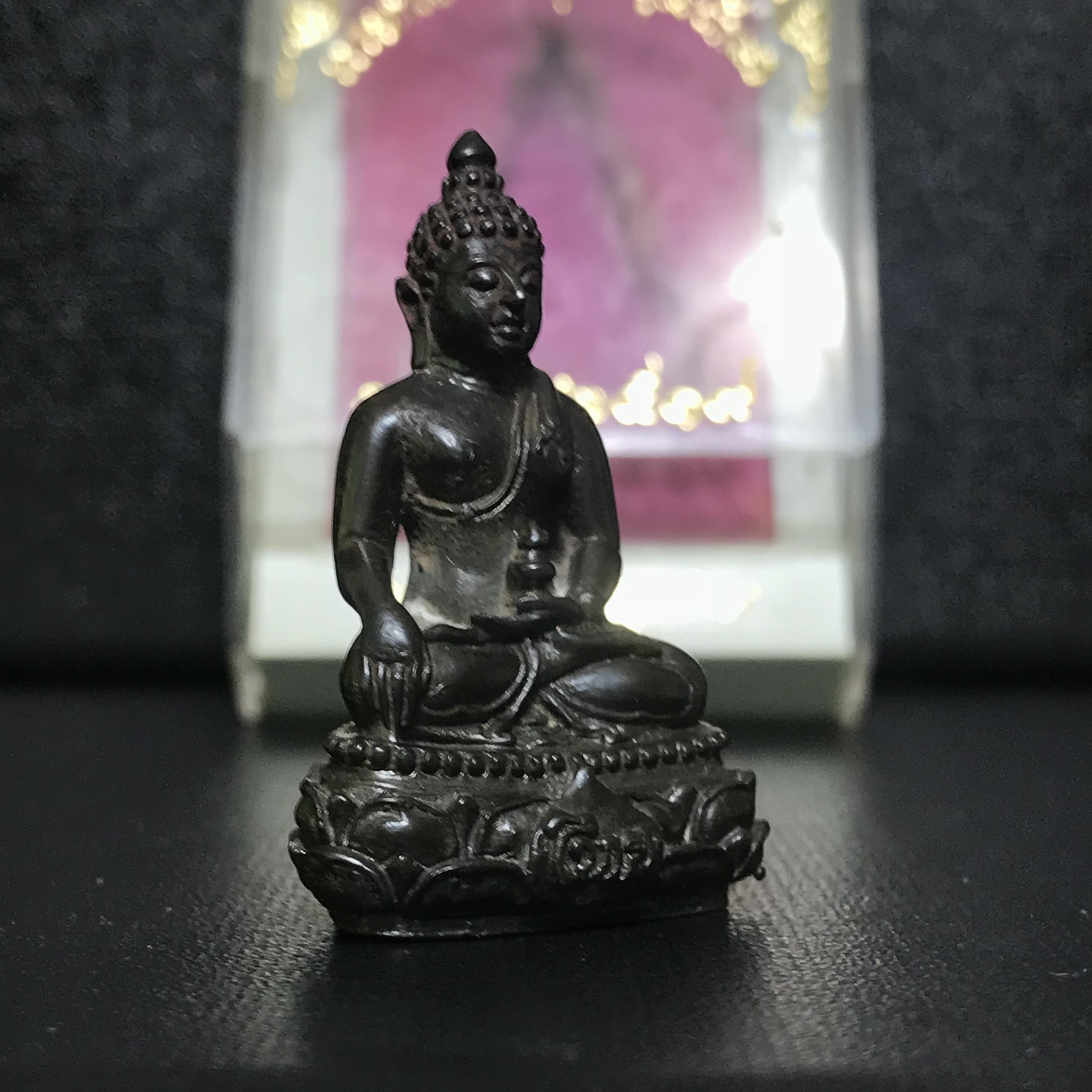 พระกริ่งไทยพุทธคุณรักษา อ.ไสว ปี2519 เนื้อนวโลหะ กล่องบรรจุเดิมสภาพสวยหายาก