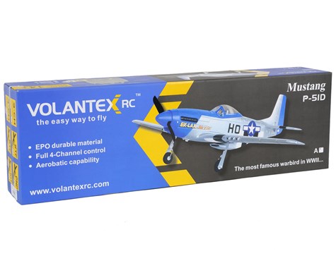 เครื่องบินมัสแตง Volantex P-51D มอเตอร์บรัสเลส 1,800 kv Mustang 75CM.