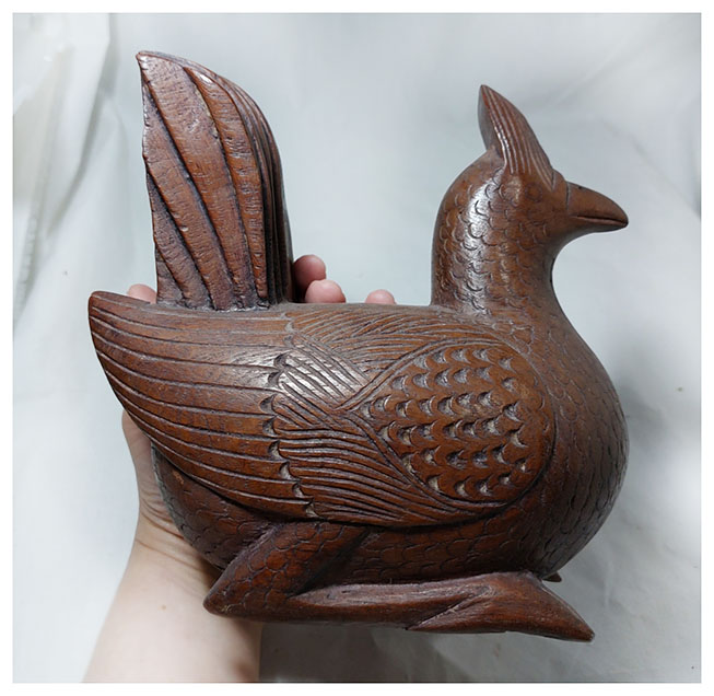 นกไม้สัก นกตลับ(มีช่องลับใต้ท้อง)งานเก่า