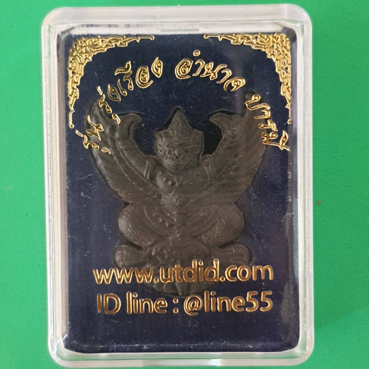 พระเครื่อง พญาครุฑห้อยคอ เลี่ยมกรอบ รุ่น รุ่งเรือง อำนาจ บารมี สีดำ ครุฑ จี้พญาครุฑ ครุฑบูชา