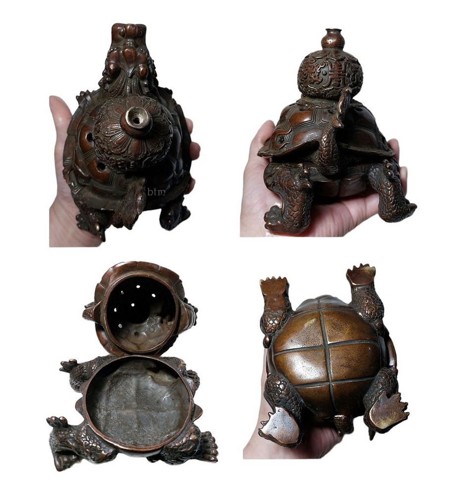 เต่ามังกรแบกน้ำเต้า -เตากำยาน ของแต่งบ้านสไตล์จีน