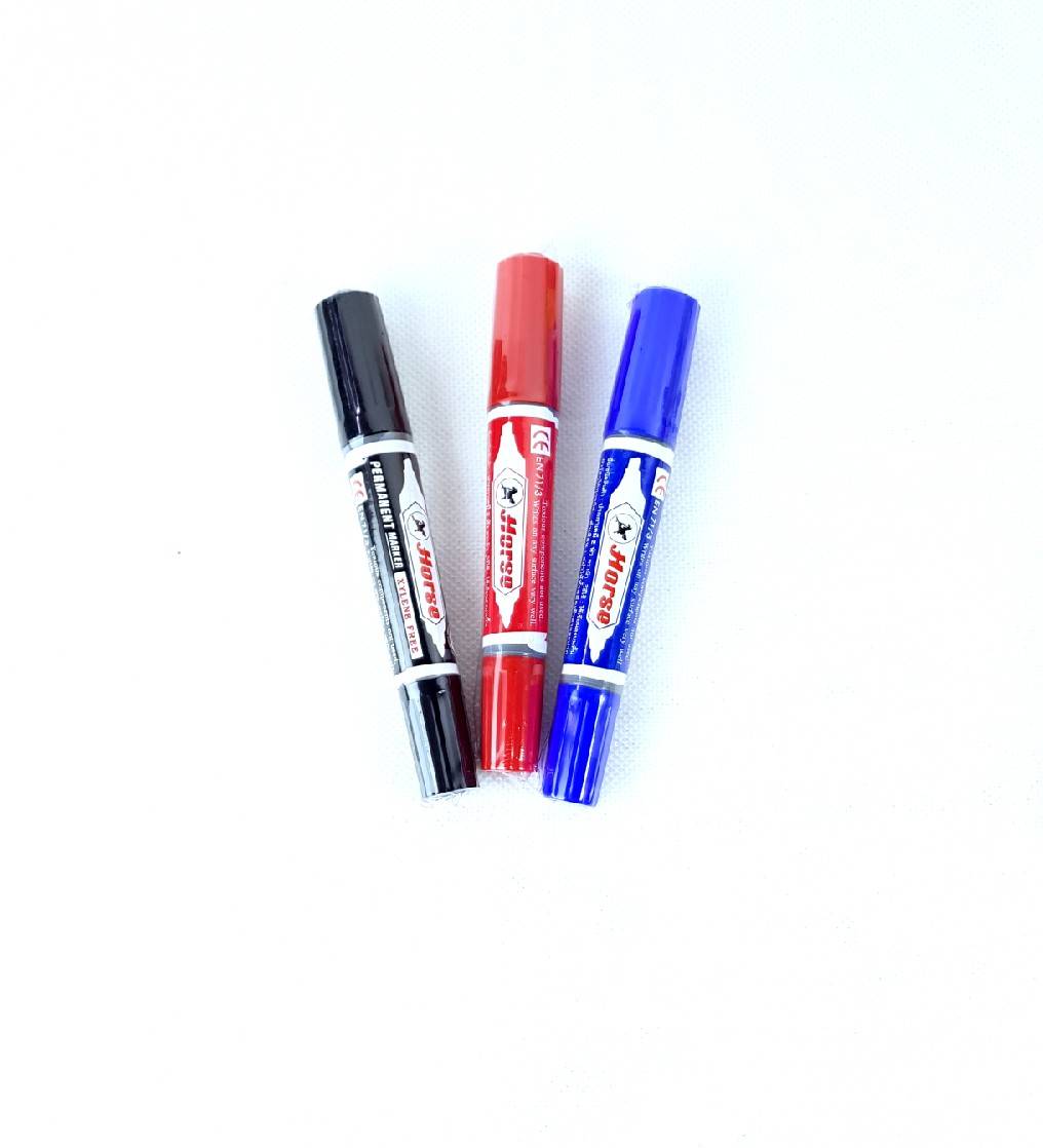 Small Evting ปากกาเคมี 2 หัว ตราม้า 12ด้าม/กล่อง 3สี อย่าลืม !! กดติดตามร้าน "รับส่วนลดเพิ่ม" ปากกาเคมี2หัว ปากกาตราม้า ปากกาตราHores