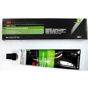 3M 08011 กาวติดขอบยางทั่วไป อุดรอยรั่วต่างๆได้ดี สีดำ 5 ออนซ์ Weatherstrip Adhesive